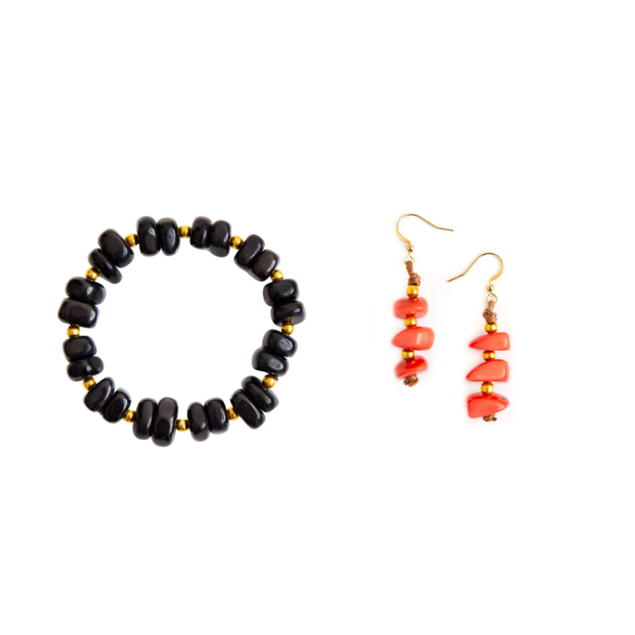 Black / Poppy Coral