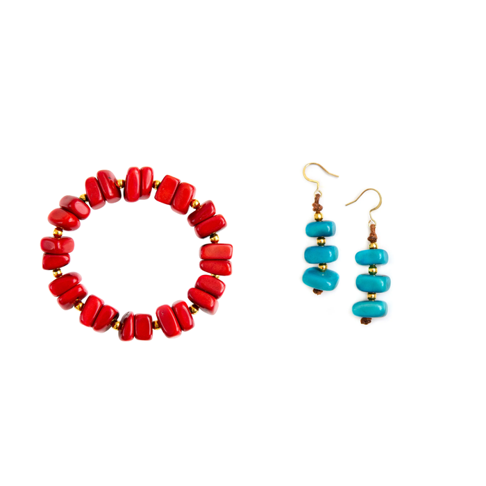 Red / Turquoise