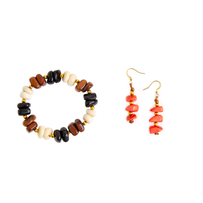 Black Combo / Poppy Coral