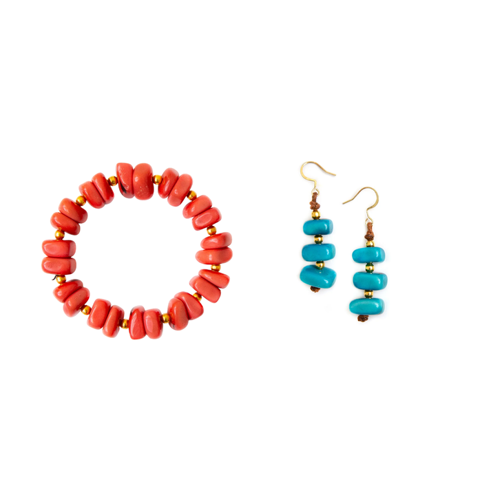 Poppy Coral / Turquoise